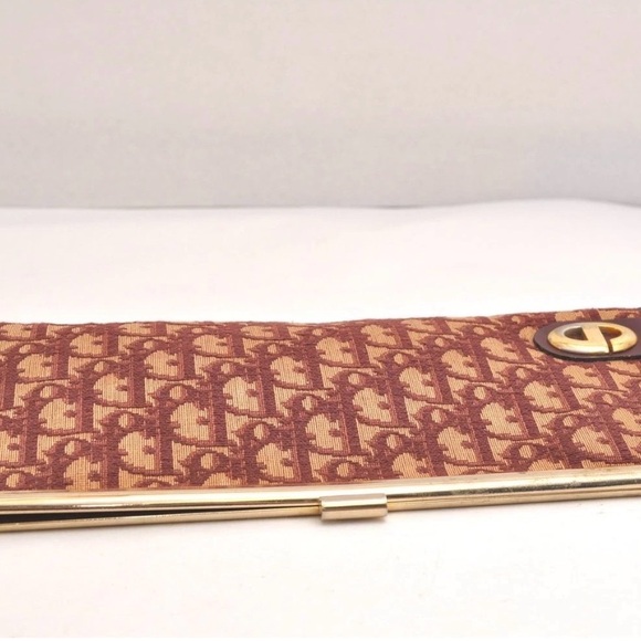 Dior Tan and Brown Monogram Clutch - Picture 6 of 8